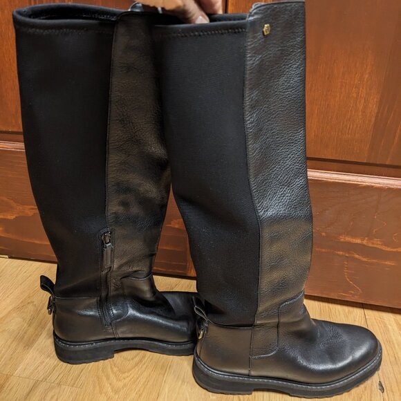 Cole Haan Tall Black Leather Boot - 8 - Picture 1 of 11